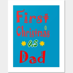 First Christmas as Dad family Posters and Art